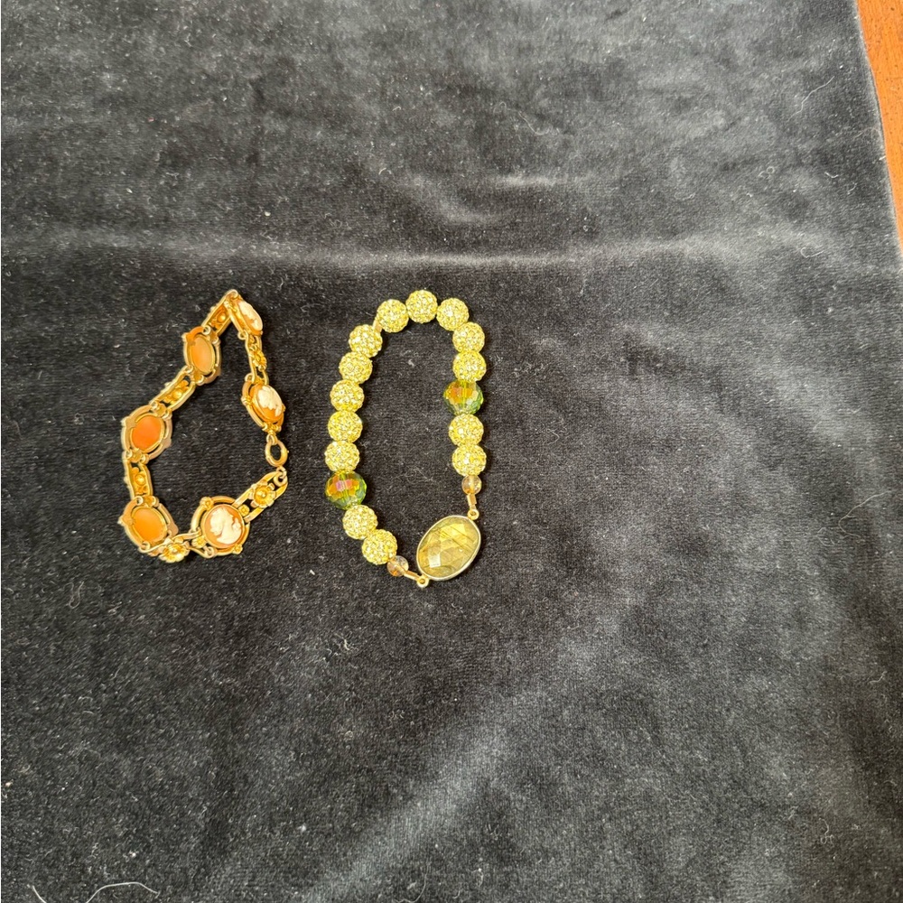 Elegant Gold and Orange Women's Bracelet Set